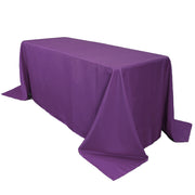 90 x 156 inch Polyester Rectangular Tablecloth Purple - Bridal Tablecloth