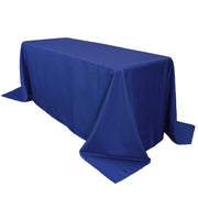90 x 132 inch Polyester Rectangular Tablecloth Royal Blue - Bridal Tablecloth