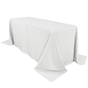 90 x 132 inch Polyester Rectangular Tablecloth White