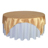 90 inch Square Satin Table Overlay Champagne - Bridal Tablecloth