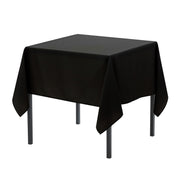 60 x 60 inch Polyester Square Tablecloth Black