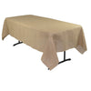 60 x 102 Inch Rectangular Burlap Tablecloth