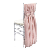 5 Pack 6 Ft Chiffon Chiavari Chair Sashes Blush - Bridal Tablecloth