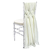 5 Pack 6 Ft Chiffon Chiavari Chair Sashes Ivory - Bridal Tablecloth
