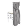 5 Pack 6 Ft Chiffon Chiavari Chair Sashes Silver - Bridal Tablecloth