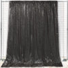 Glitz Sequin on Taffeta Drape/Backdrop 10 ft x 104 Inches Black - Bridal Tablecloth