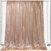 Glitz Sequin on Taffeta Drape/Backdrop 14 ft x 104 Inches Champagne - Bridal Tablecloth