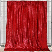 Glitz Sequin on Taffeta Drape/Backdrop 14 ft x 104 Inches Red - Bridal Tablecloth