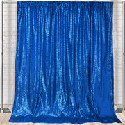 Glitz Sequin on Taffeta Drape/Backdrop 8 ft x 104 Inches Royal Blue - Bridal Tablecloth