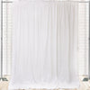 Glitz Sequin on Taffeta Drape/Backdrop 14 ft x 104 Inches White - Bridal Tablecloth