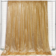 Glitz Sequin on Taffeta Drape/Backdrop 12 ft x 104 Inches Gold - Bridal Tablecloth