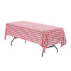 checkered red polyester tablecloths