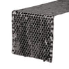 14" x 108" Large Payette Sequin Table Runner Black