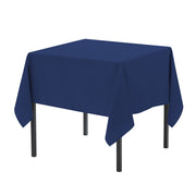 90 x 90 Inch Square Polyester Tablecloth Navy Blue