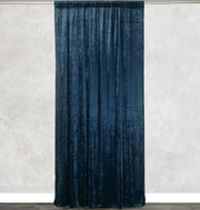 Velvet 10 ft x 60 Inch Drape with 4 Inch Pocket Navy Blue - Bridal Tablecloth