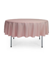 70 Inch Round Polyester Tablecloth Blush