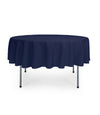 70 Inch Round Polyester Tablecloth Navy Blue