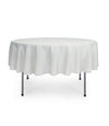 70 Inch Round Polyester Tablecloth White