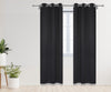 52 X 95 Inch Blackout Polyester Curtains with Grommets Black - 2 Panels - Bridal Tablecloth