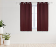 42 X 63 Inch Blackout Polyester Curtains with Grommets Burgundy - 2 Panels - Bridal Tablecloth