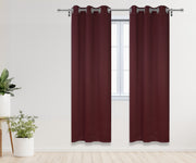 42 X 84 Inch Blackout Polyester Curtains with Grommets Burgundy - 2 Panels - Bridal Tablecloth