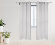 42 X 84 Inch Blackout Polyester Curtains with Grommets Grayish White - 2 Panels - Bridal Tablecloth