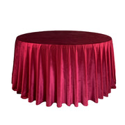 120 Inch Round Royal Velvet Tablecloth Burgundy