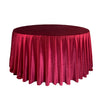 120 Inch Round Royal Velvet Tablecloth Burgundy - Bridal Tablecloth