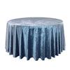 120 Inch Round Royal Velvet Tablecloth Dusty Blue - Bridal Tablecloth