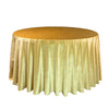 120 Inch Round Royal Velvet Tablecloth Gold - Bridal Tablecloth