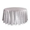 120 Inch Round Royal Velvet Tablecloth Gray - Bridal Tablecloth