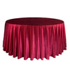 132 Inch Round Royal Velvet Tablecloth Burgundy - Bridal Tablecloth