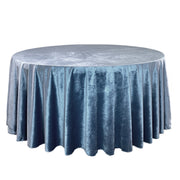 132 Inch Round Royal Velvet Tablecloth Dusty Blue