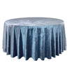 132 Inch Round Royal Velvet Tablecloth Dusty Blue - Bridal Tablecloth