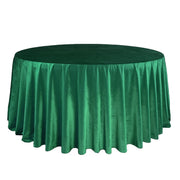 132 Inch Round Royal Velvet Tablecloth Emerald Green