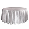 132 Inch Round Royal Velvet Tablecloth Gray - Bridal Tablecloth