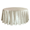 132 Inch Round Royal Velvet Tablecloth Ivory - Bridal Tablecloth