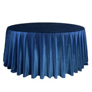 132 Inch Round Royal Velvet Tablecloth Navy Blue 