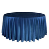 132 Inch Round Royal Velvet Tablecloth Navy Blue - Bridal Tablecloth