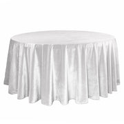 132 Inch Round Royal Velvet Tablecloth White