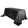 90 x 156 Inch Rectangular Royal Velvet Tablecloth Black - Bridal Tablecloth