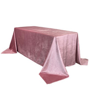 90 x 156 Inch Rectangular Royal Velvet Tablecloth Dusty Rose
