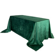 90 x 156 Inch Rectangular Royal Velvet Tablecloth Emerald Green