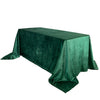 90 x 156 Inch Rectangular Royal Velvet Tablecloth Emerald Green - Bridal Tablecloth