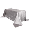 90 x 156 Inch Rectangular Royal Velvet Tablecloth Gray - Bridal Tablecloth