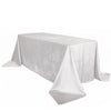 90 x 156 Inch Rectangular Royal Velvet Tablecloth White - Bridal Tablecloth