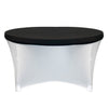 Stretch Spandex 6 ft Round Table Topper/Cap Black 