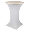 30 Inch Stretch Spandex Table Topper/Cap Ivory