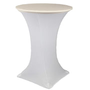 30 Inch Stretch Spandex Table Topper/Cap Ivory