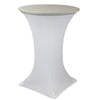 30 Inch Stretch Spandex Table Topper/Cap Silver